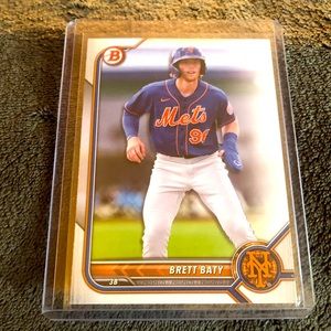 Bretty Baty 2022 Bowman BRETT BATY Rookie Card RC PROSPECT #BP-5 New York Mets